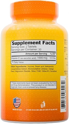 Miniatura 2 de ALFA VITAMINS Vitamina C masticables contiene 1000 mg - Tabletas fáciles de masticar - Super antioxidante - Refuerzo inmunológico - 60 tabletas