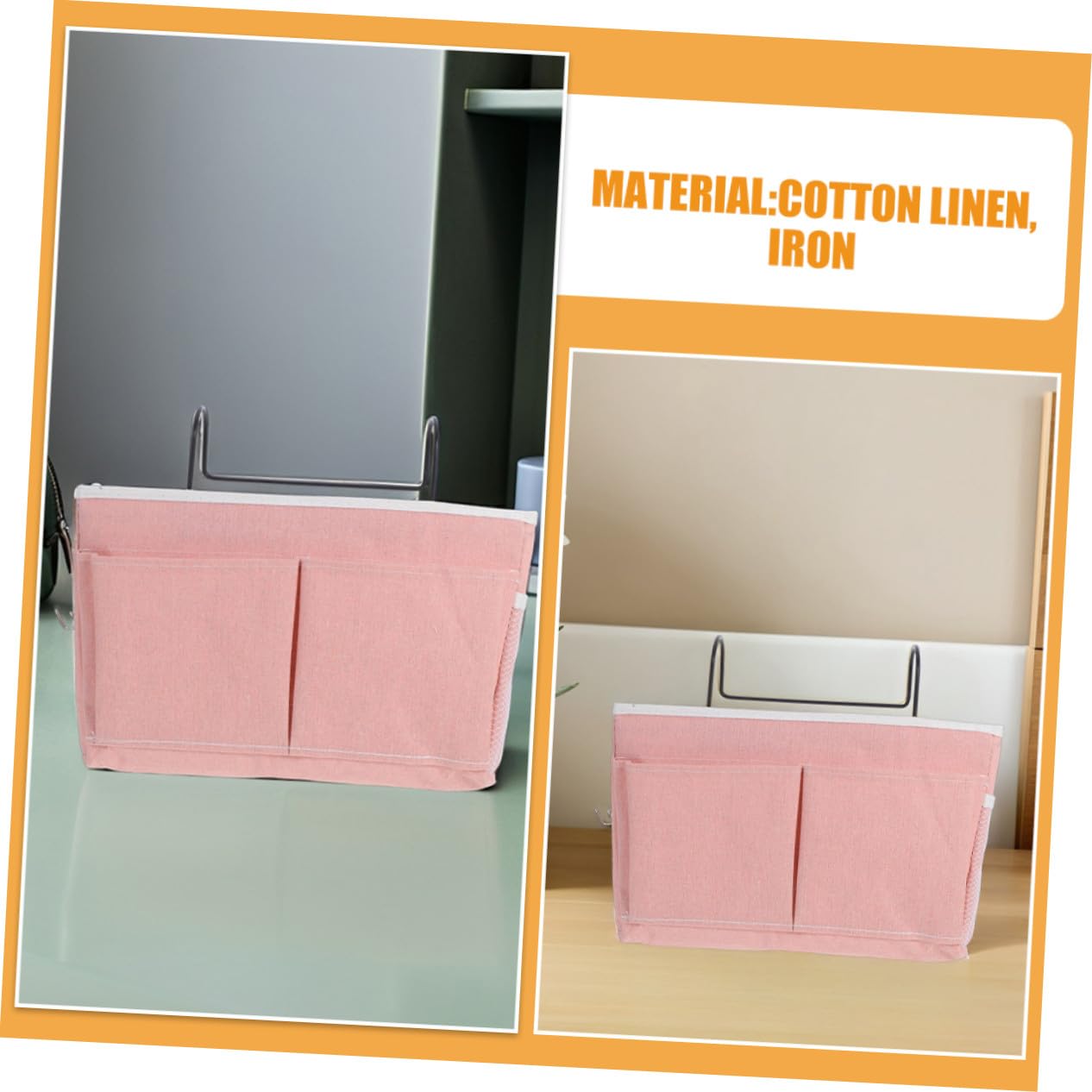 HEALLILY 2pezzi Borsa Portaoggetti da Appendere Contenitore Sospeso per Dormitorio e Camera da Letto Organizer in Tessuto con Tasche per Libri e Articoli Vari