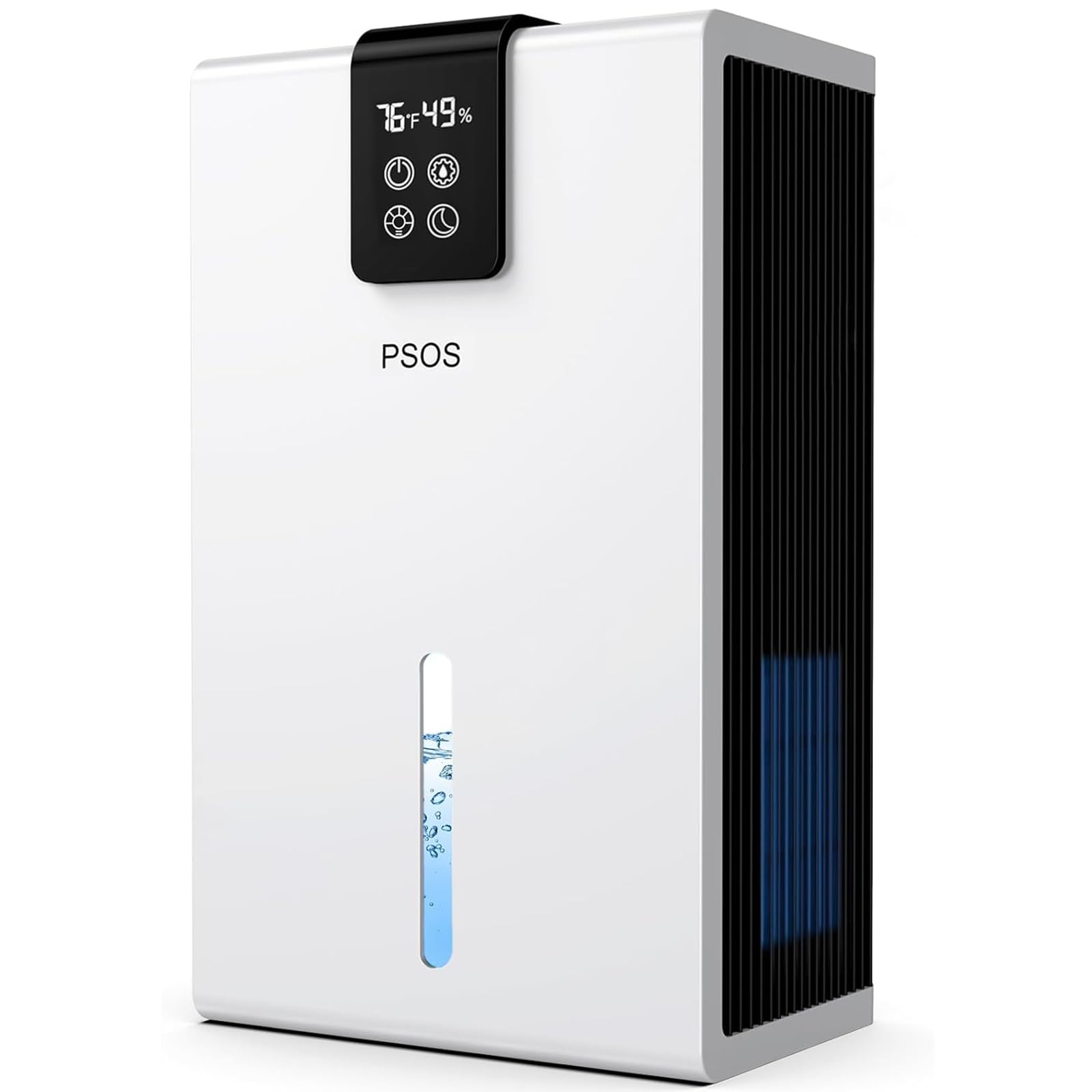 Dehumidifier, Dehumidifiers for Home, 98 OZ Water Tank, (1000 sq.ft) Quiet Dehumidifier for Basement Bedroom Bathroom with Humidity Display, Auto Shut Off, Relaxing 7 Color Ambient Light(White)