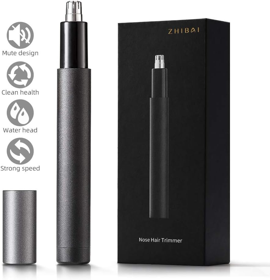 ZHIBAI Ear and Nose Hair Trimmer, Painless Nose Hair