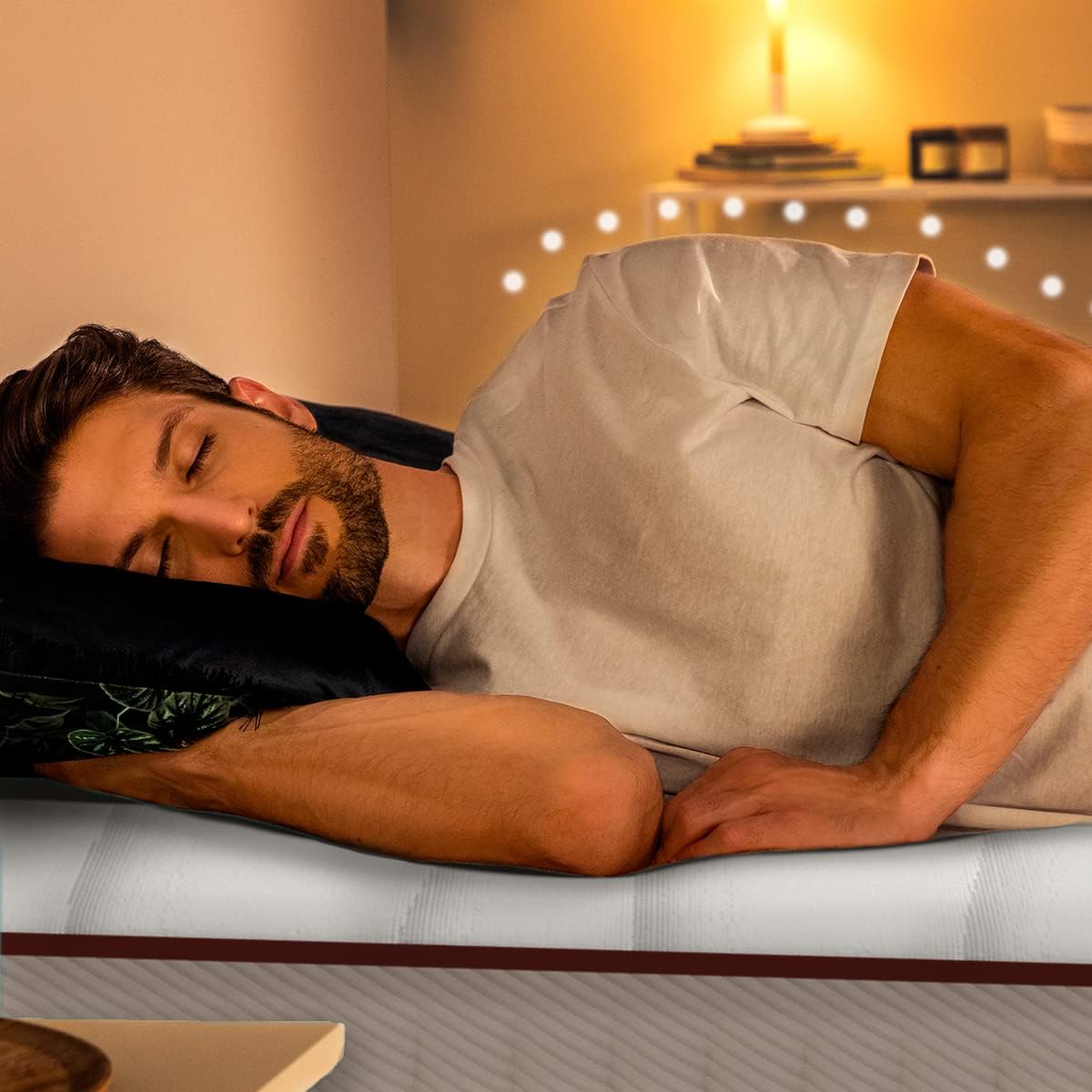 Person sleeping comfortably on Cecotec mattress