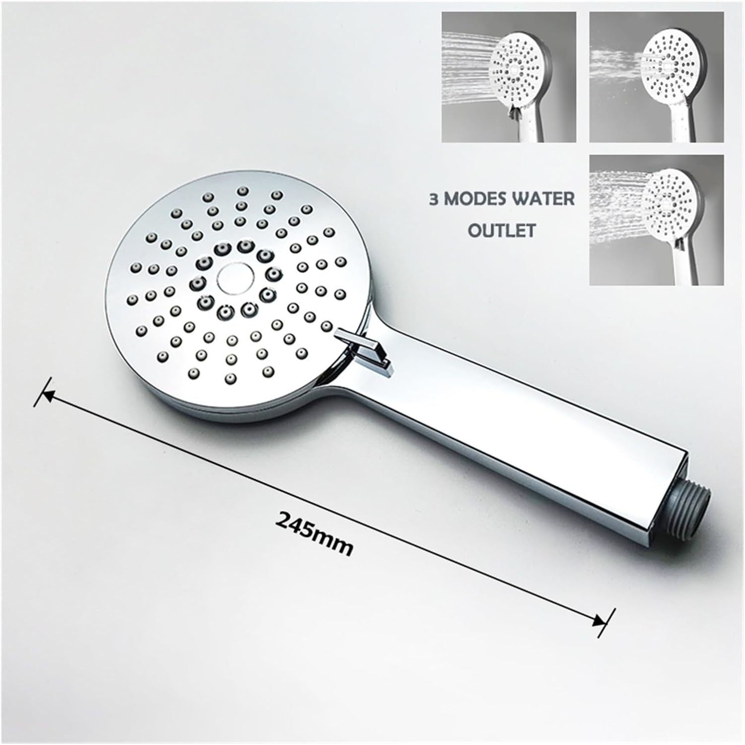 Shower Riser Rail Sliding Bar With Soap Dish Bathroom High Pressure Handheld Rain Shower Sprayer Head Chrome Adjustable Holder(Type B Set No Dish)