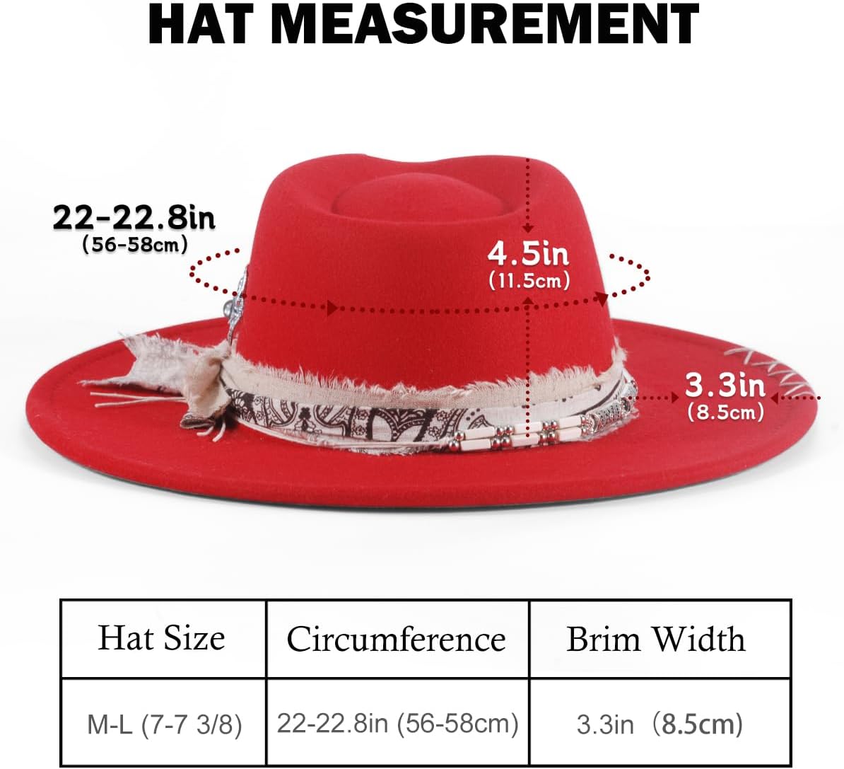 Big Brim Fedora Mens Women Felt Boho Hat Panama Handmade Dress Up Hats