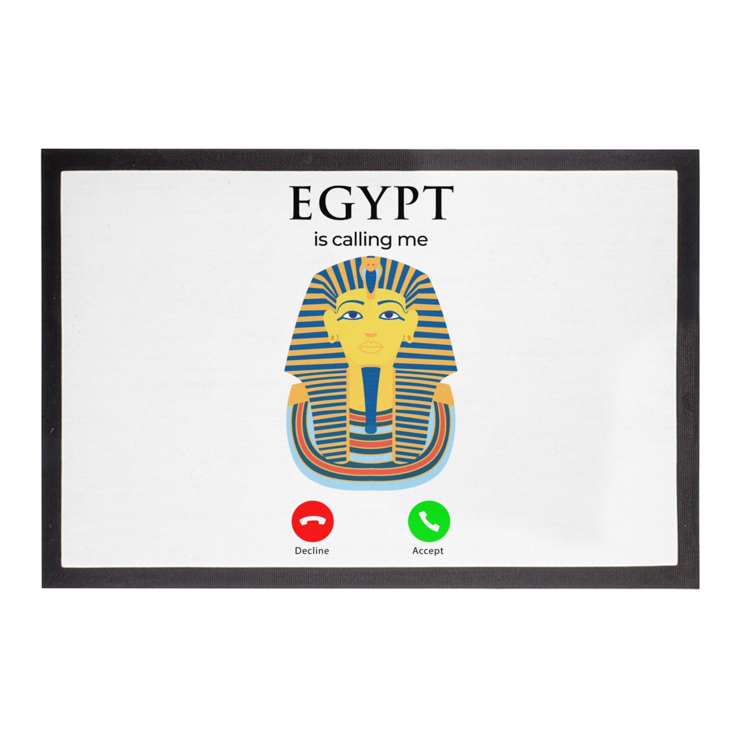 Paillasson blanc Égypte Fabulous grand tapis entrée pharaon 75x50