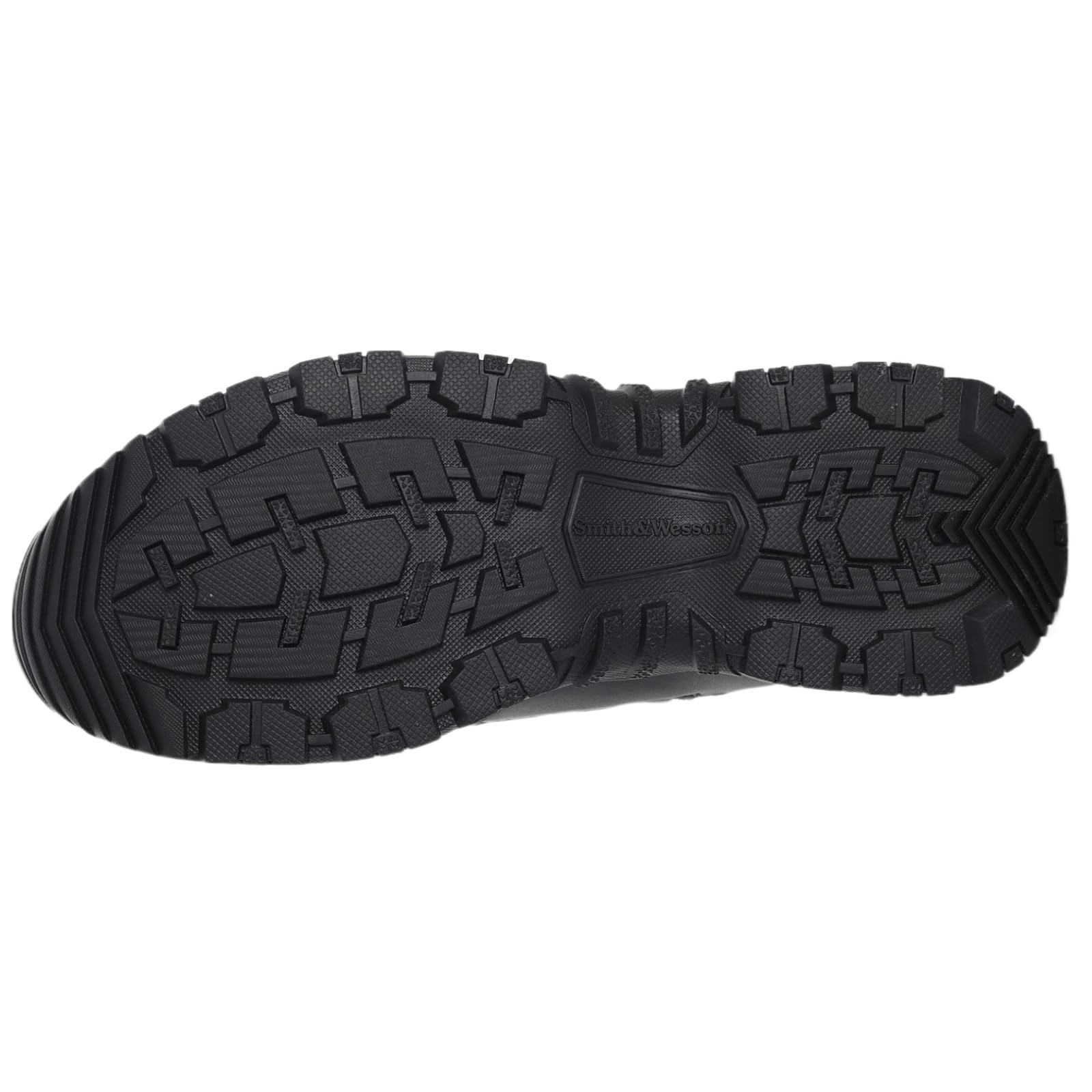 Smith & Wesson Stivali da uomo in pelle da scout, con punta lucidabile, con cerniera laterale, da lavoro, combattimento, soldato (15-20 cm)