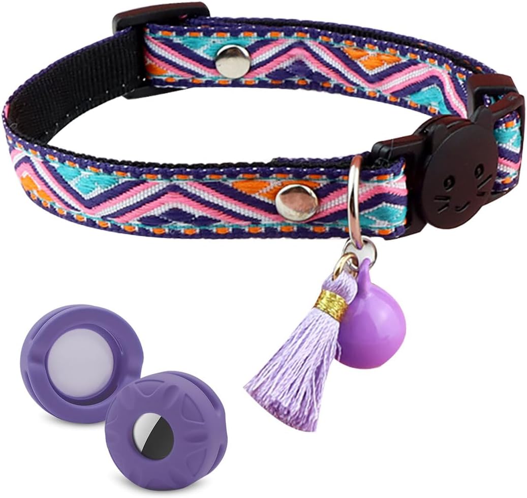 Airtag Cat Collar Breakaway, Safety Kitten Collar with