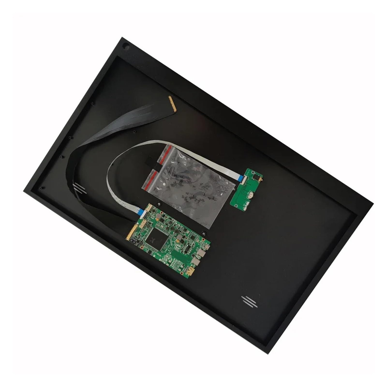 For Pannello LCD LED + Custodia Del Pannello Dello Schermo Compatibile Coperchio Della Scatola In Lega Metallica Scheda Driver LCD 4K Kit Driver EDP Universale HDMI Tipo-C EDP(14 case with board)