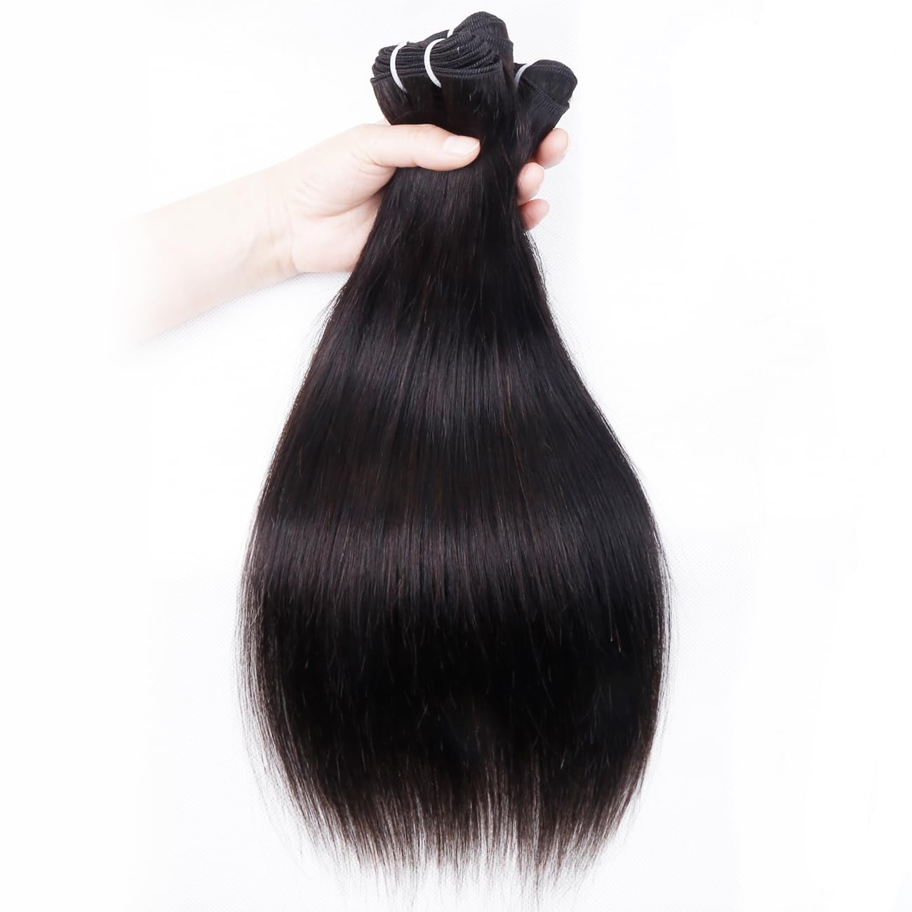 Straight Bundles Human Hair 10 12 14 Inch 100% Unprocessed Brazilian Virgin Hair Straight Weave Bundle Human Hair Bundles Real Natural Black Human Hair Extensions - Image 3