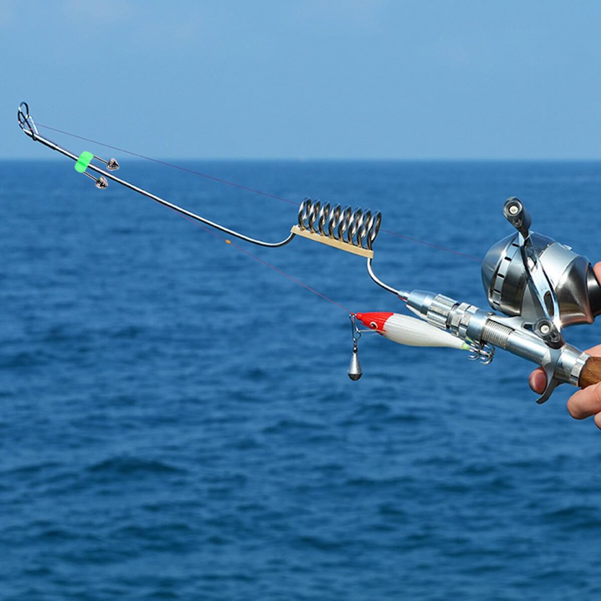 Campana de Alarma de Pesca para Caña, 100 Piezas Verde