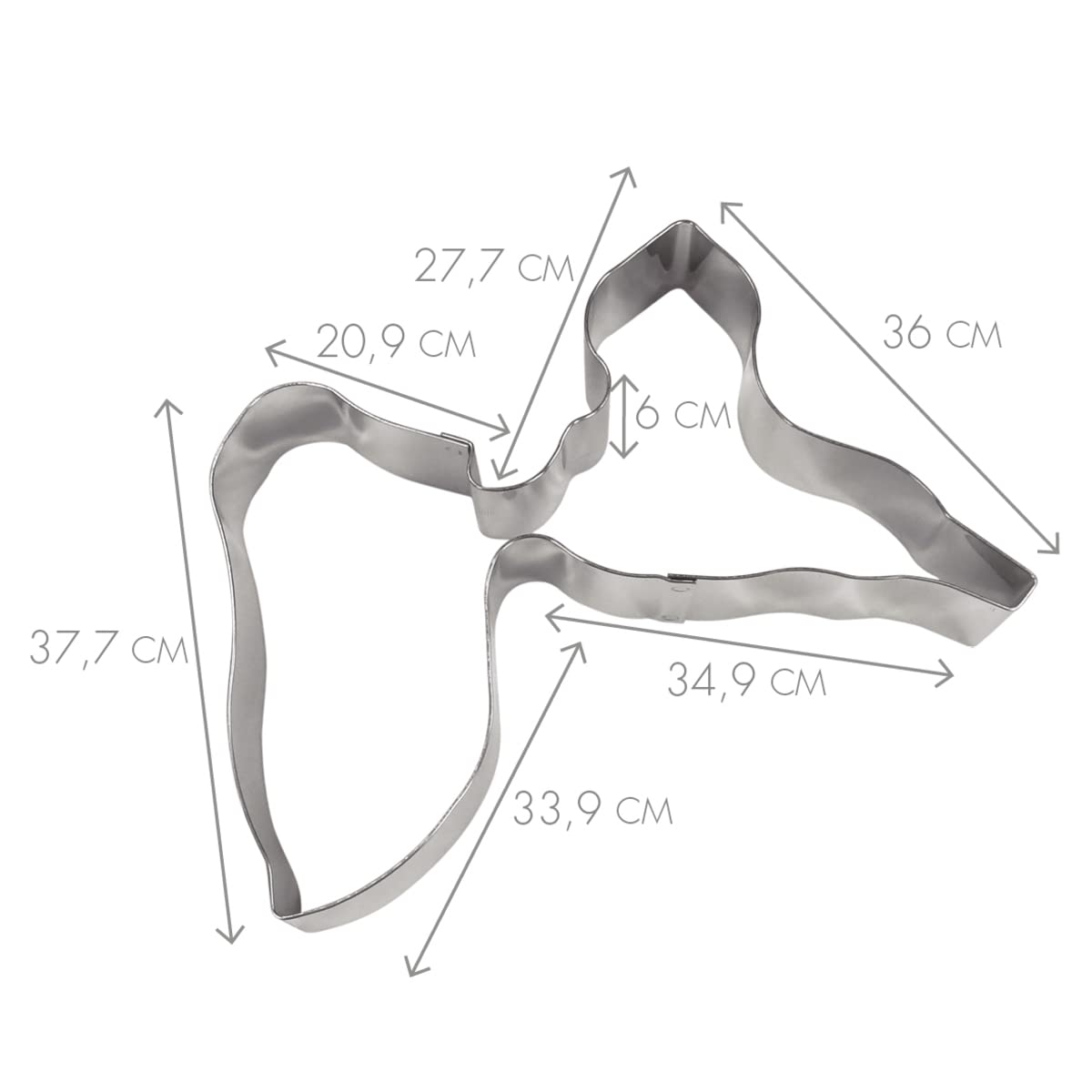 Gobel Formulario 884712 Moule Guadalupe Conjunto de 2 Piezas de Acero Inoxidable