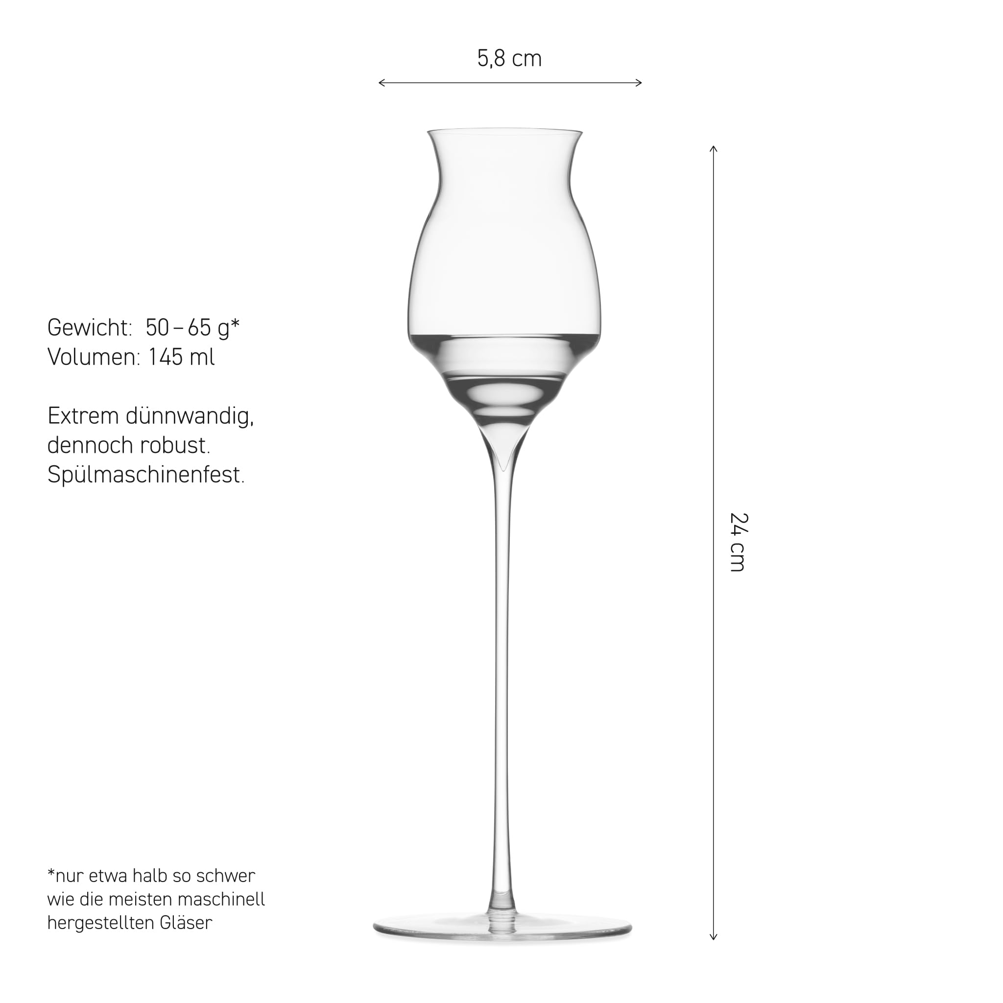 Josephinenhütte® JOSEPHINE N°10 Lot de 2 verres à brandy [Le verre pour les fans] – Fait à la main et soufflés à la bouche – Pour feux nobles, tequila et mezcal – Design emblématique