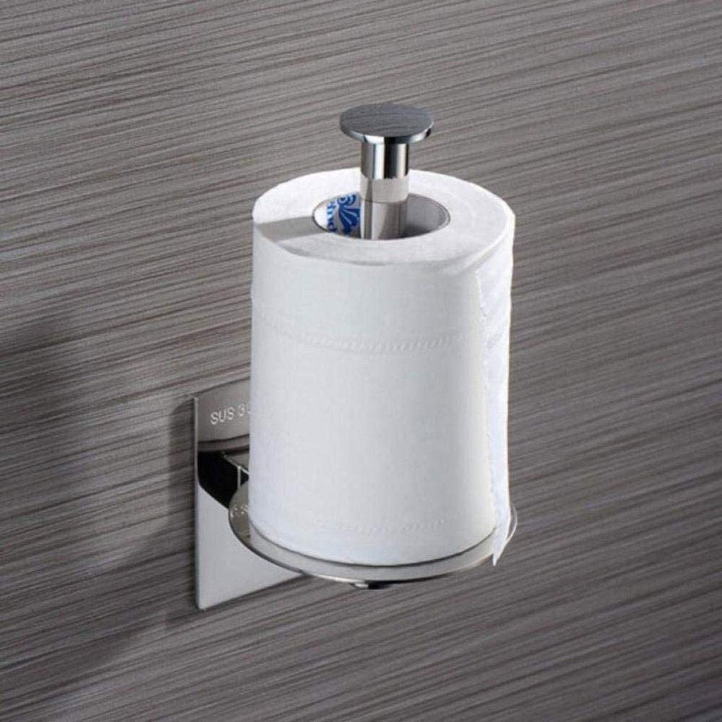Supporto di Carta igienica, Porta Rotolo di Carta in Acciaio Inox Verticale portasciugamani Bagno Rack for Bobine di Carta