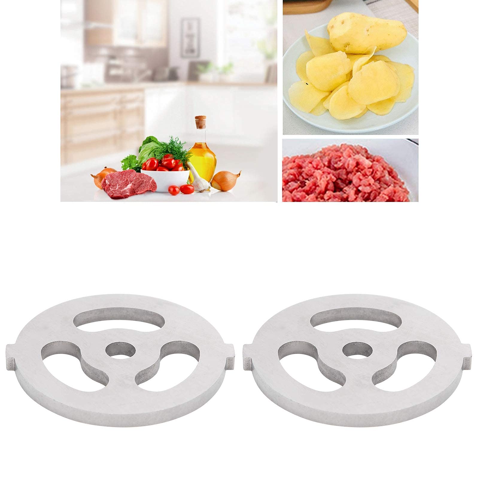 2 Lame Per Tritacarne In Acciaio Inox 304 - Foro 7mm Per Tritacarne Tipo 5# E B - Foto 3