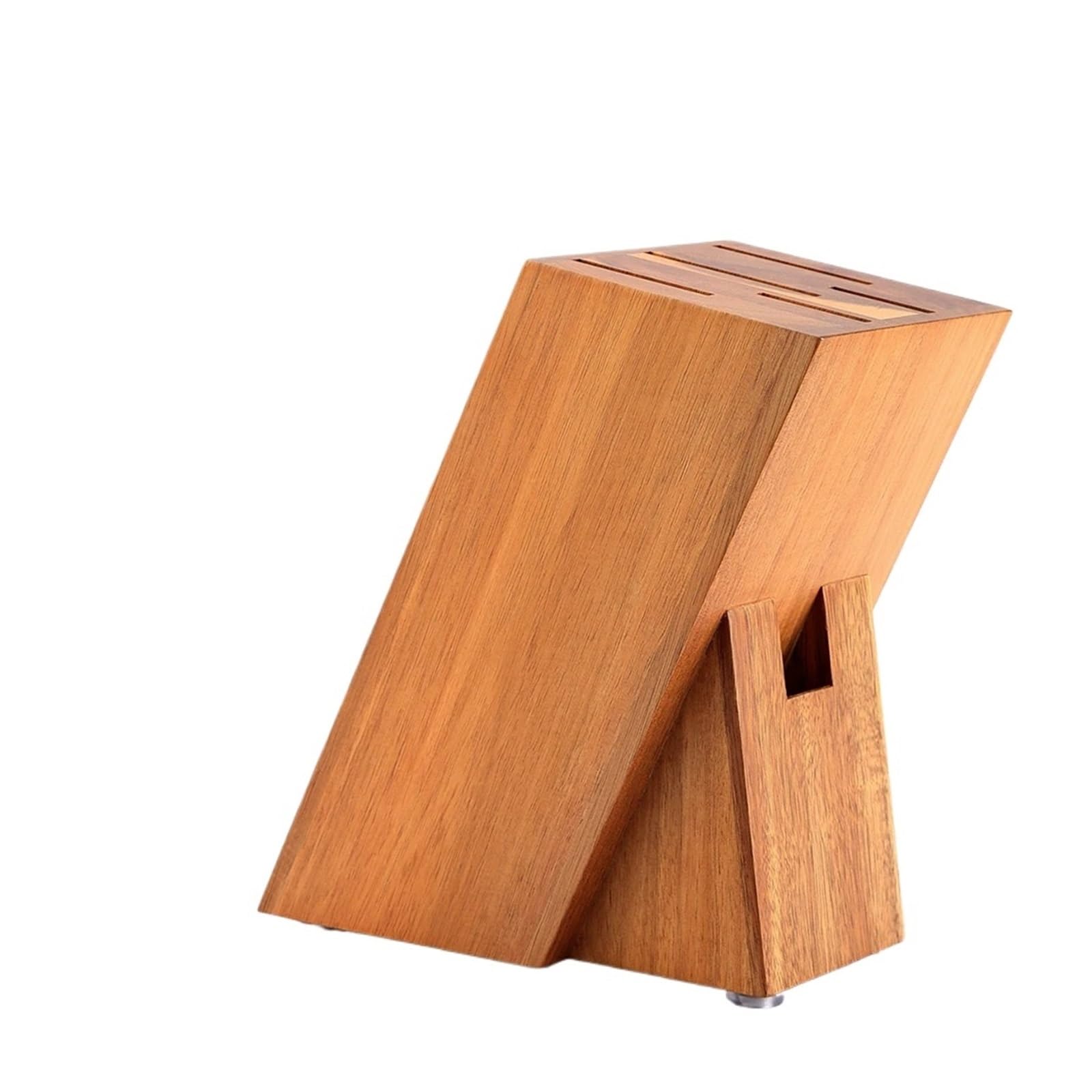 Soporte for cuchillos de madera acacia compatible con XINZUO Arrival, soporte for tijeras, ranura for almacenamiento, herramienta cocina