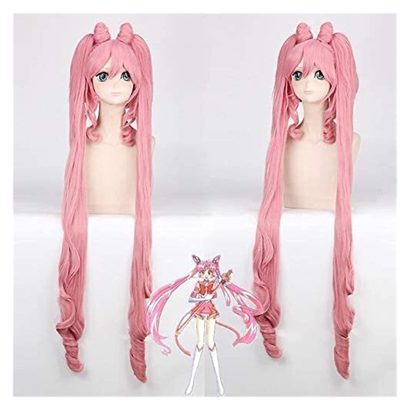 Hair caps for women Sailor Moon Mercury Mars Jupiter Venus Uranus Neptune Pluto Saturn Chibi USA Cosplay Wigs for Halloween Party,Chibi USA Wig