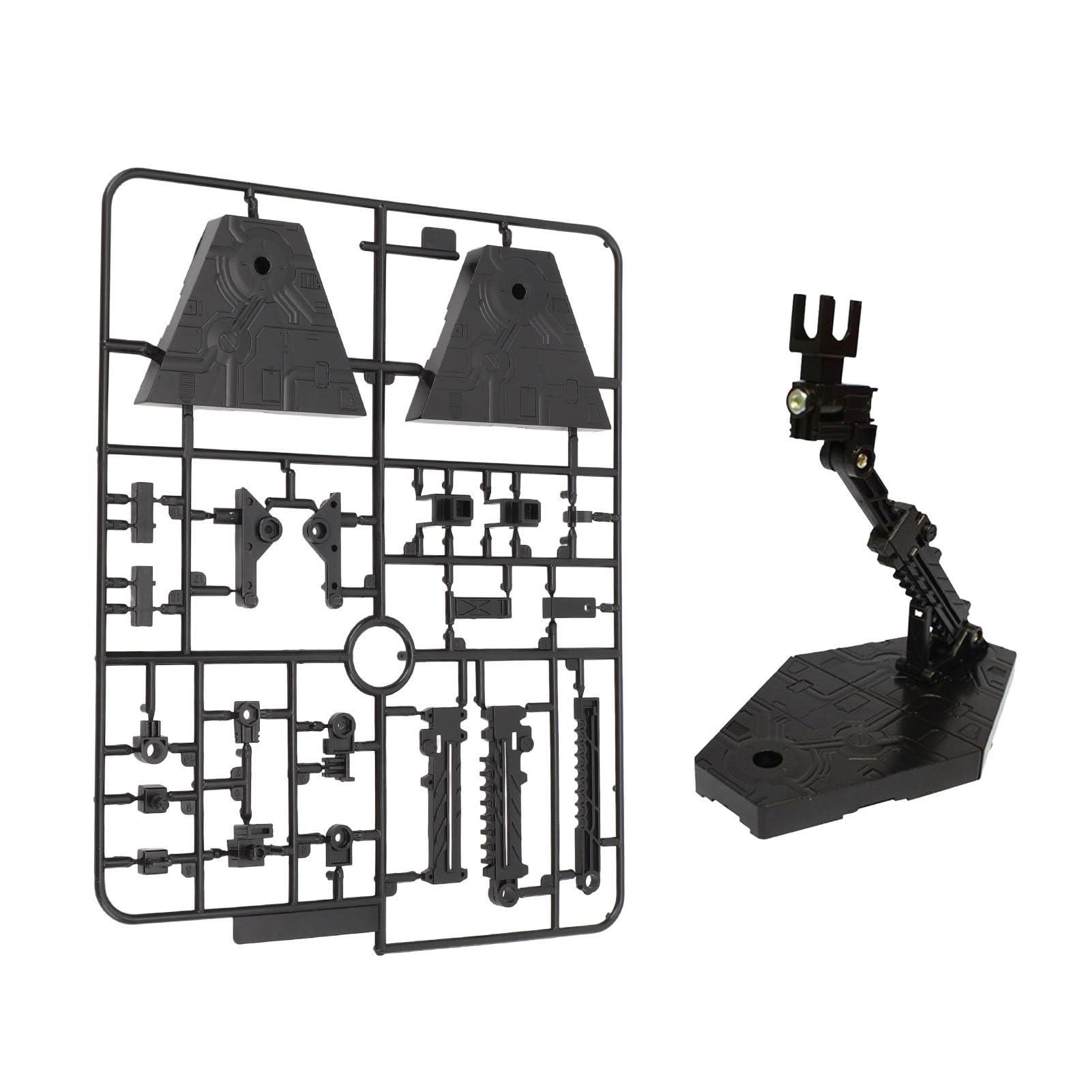 5 Pack Action Figura Juego de accesorios Base de acción de hobby para SD BB RG HG 1/144 Modelo de juguete Modelo de pantalla Soporte de muñecas de plástico (negro)