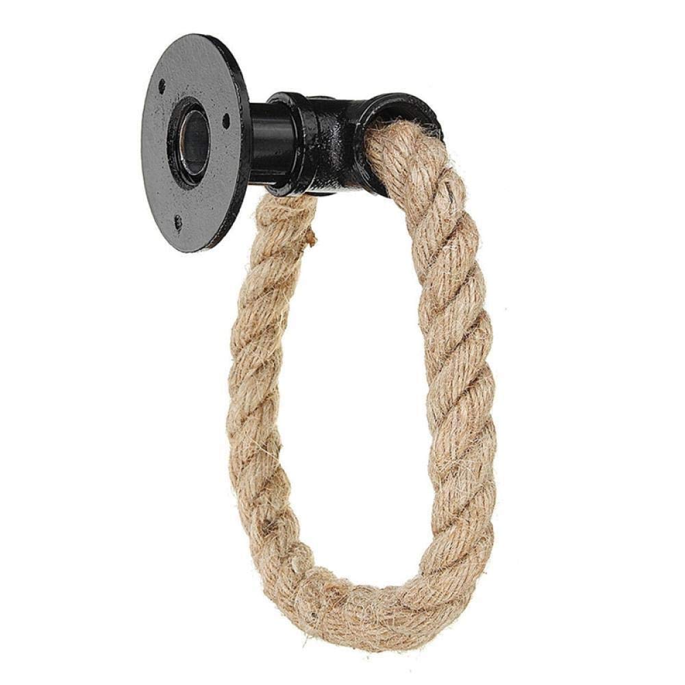 Portasciugamani Nautico In Ferro E Corda Di Canapa | Stile Rustico, 16x16cm | Per Bagno O Casa - Foto 11