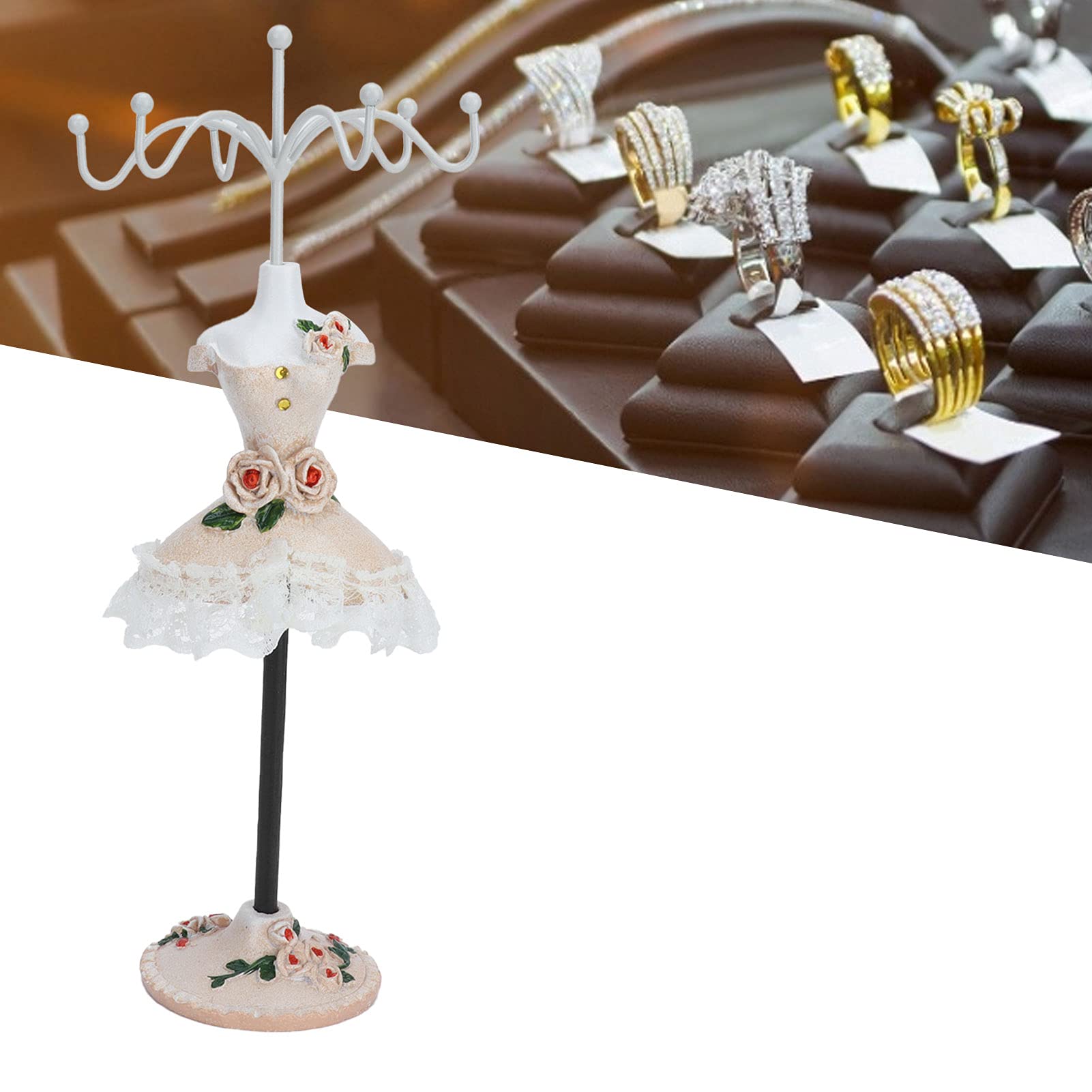 Présentoir à Bijoux, Porte-bijoux De Modèle De Mode Boucles D'oreilles Collier De Rangement