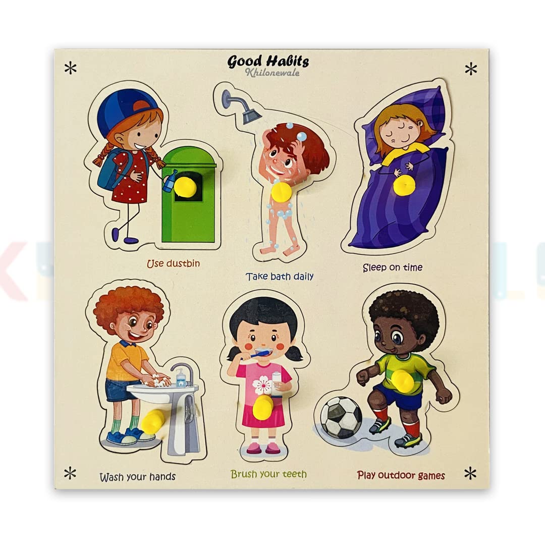 Wooden Good Habits Puzzles for Kids, Educational Toys for Toddlers & Preschoolers, Jigsaw Puzzles Size 20cm 20cm (B0D81LH4WN) Amazon Price History, Amazon Price Tracker