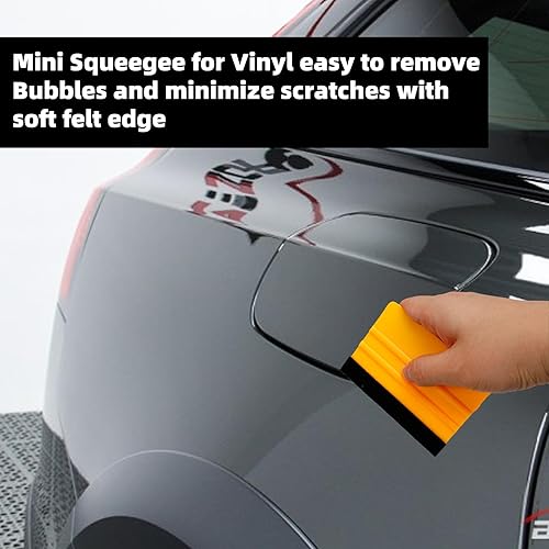 Miniatura 3 de 24 piezas de escobilla de vinilo para vinilo con borde de fieltro negro, escobilla de plástico para manualidades de vinilo y envoltura de automóvil