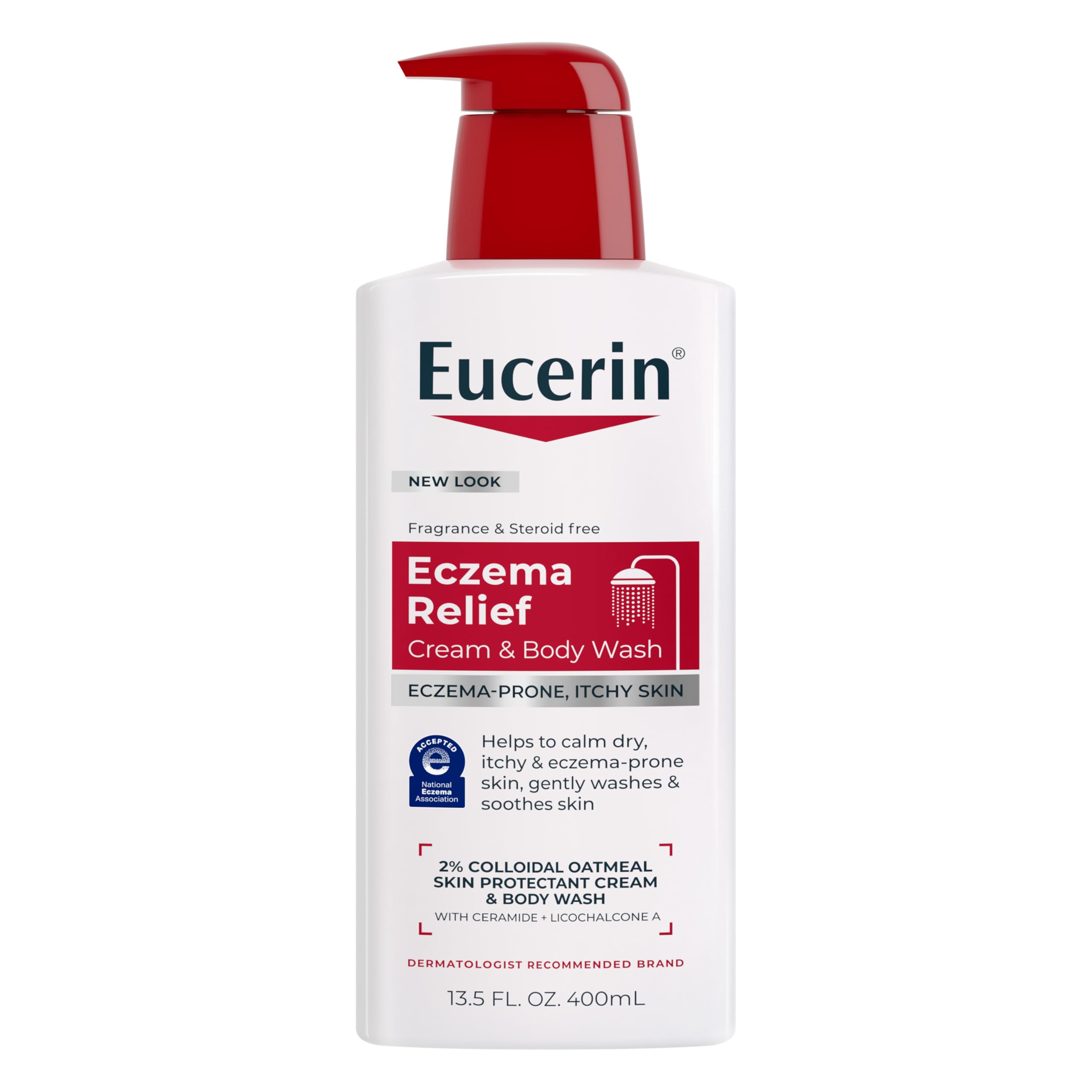 Eucerin Eczema Relief Cream & Body Wash, Eczema Body Wash, Cream Body Wash, 13.5 Fl Oz Bottle