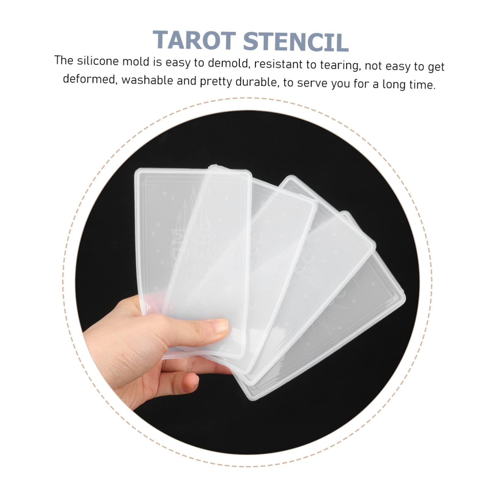 Moule à Couler pour Tarot en Silicone Blanc, 1 Lot