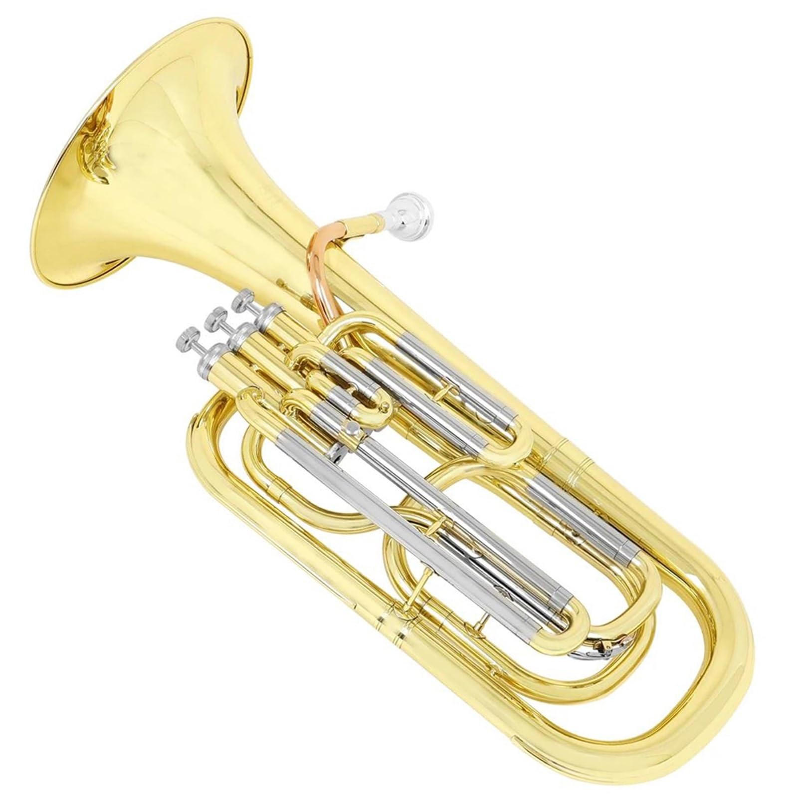 Eufonium Mosiądzu Bb Euphonium 3 Klawiszowy Pionowy Baryton Tenorowy Z Rękawiczkami Tkaniny Instrument Dęty Blaszany