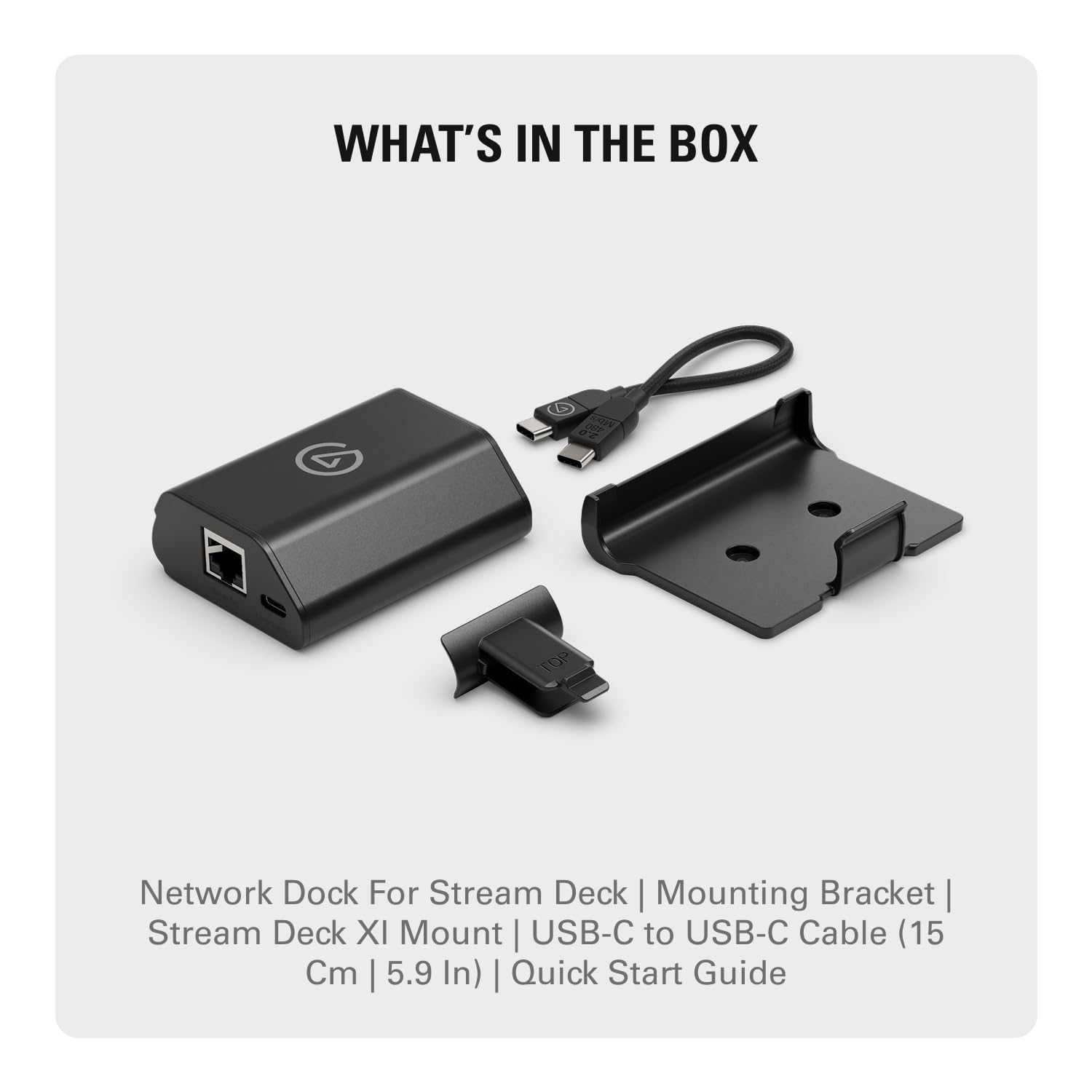 Elgato Station d'accueil réseau pour Stream Deck - Adaptateur Ethernet Filaire, Alimentation PoE ou USB, Installation Facile sur l'appareil, se Monte sur Un Bureau, Un Mur ou Un Support SDXL, pour