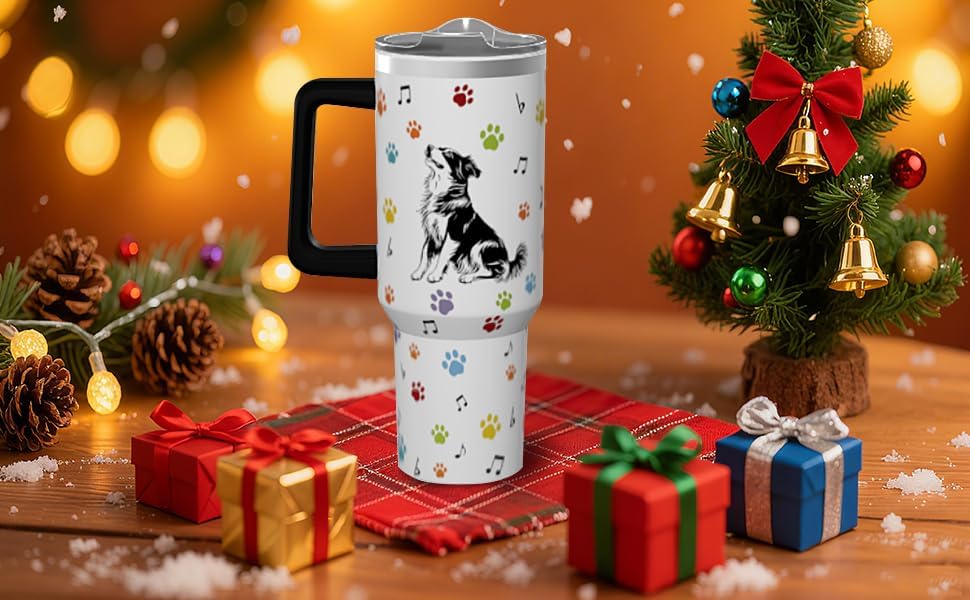 40oz Tumbler With Handle And Straw，Gifts for Dog Lovers, I Work Hard So My Dog Can Have a Better Life,Funny Birthday Christmas Inspirational Gifts, Cute Puppy Stainless Steel Cup Coffee Travel Mug - Image 2