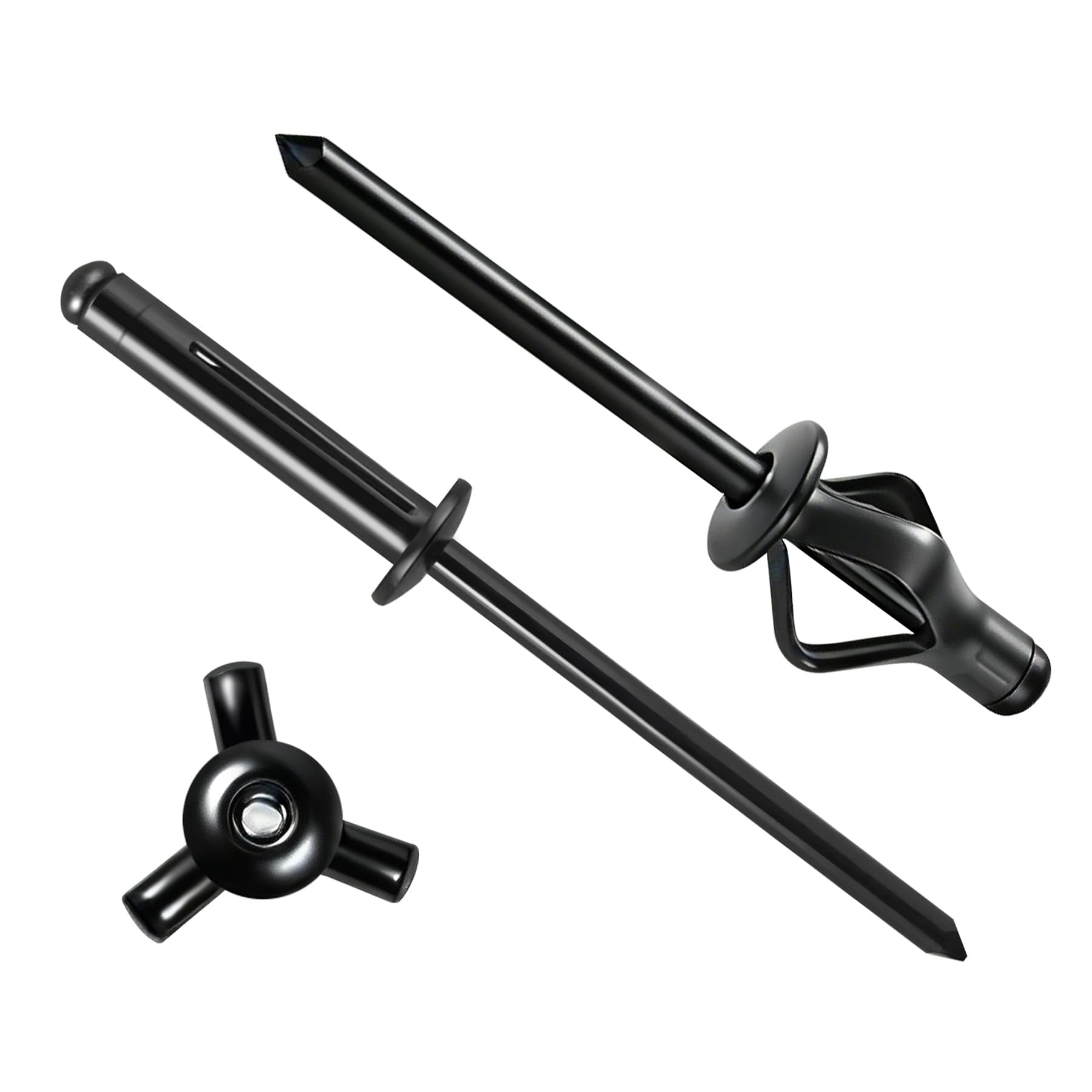 Tri-Fold Rivets - Black, 3/16"x3/4" -13 Tri-Fold Rivets - Black, 3/16"x3/4" -13