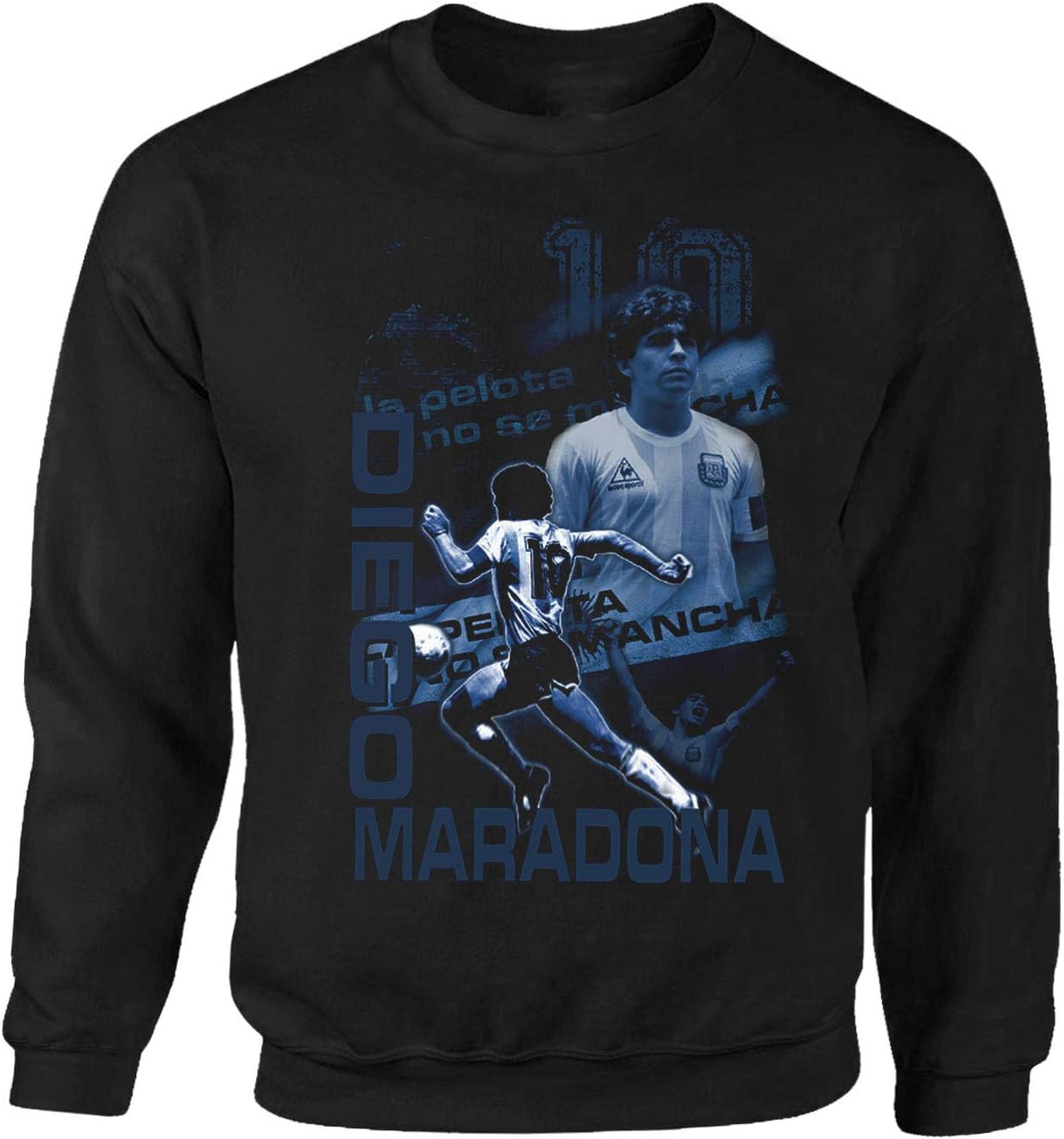Tex-HaUltras Ultra Boca Juniors Barcelona Football Star Naples Black Sweatshirt Pullover