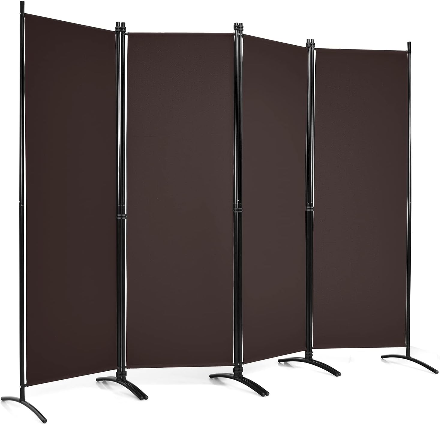 COSTWAY 4 Panel Divider, Folding Iron Room Divider