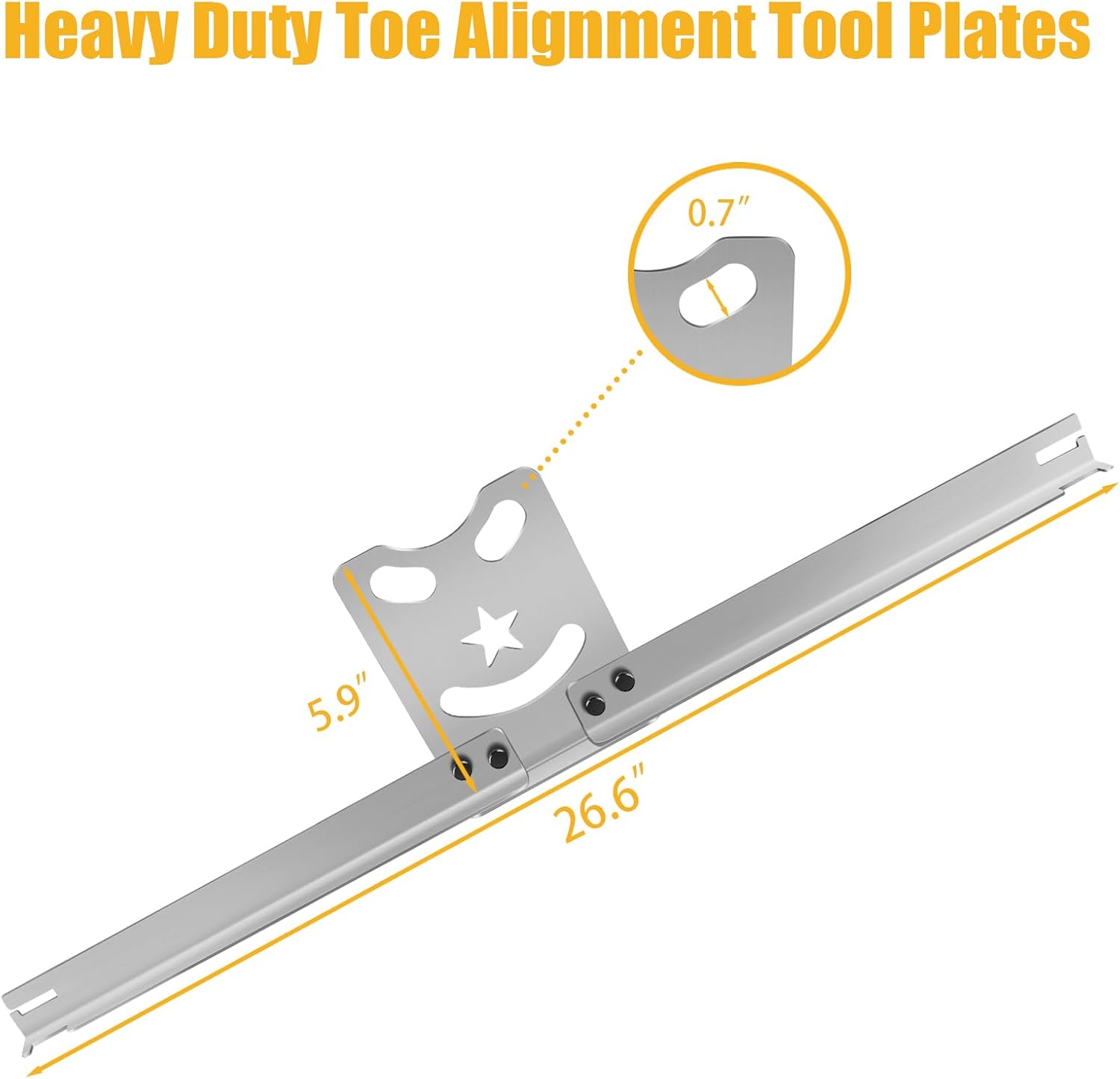 Ertuohg Wheel Alignment Tool Plates, Heavy Duty Toe Alignment Tool Plates, Car Alignment Tool Kit for Accurate Measurement and Quick Calibration, DIY Toe Alignment Tool for Car, Truck, SUV (Black)