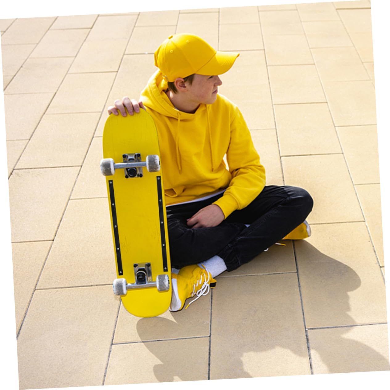 Yardwe 4pcs Plastic Skateboard Rails Wear-Resistant Longboard Protector Strip for Pro Skateboard Rollerbones