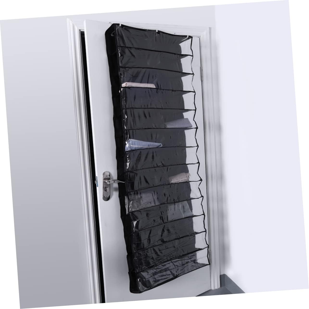 Mobestech 2PCS Over Door Hanging Shoe Organizer with Large Capacity Space Saver for Closet Bedroom Dorm Room Storage Black