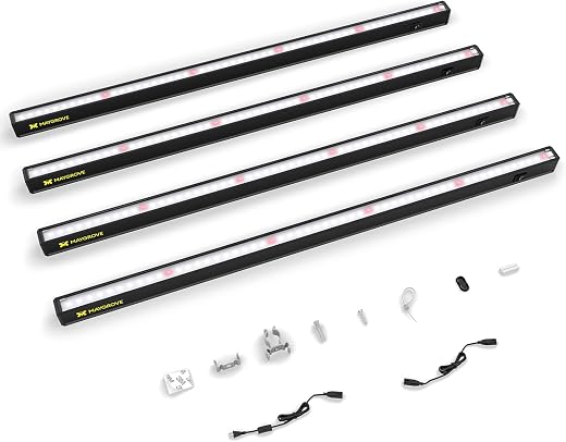 Maygrove Grow Lamps for Indoor Plants, 60 Cm, Full Spectrum with Intensified Red Light, 5000K, 60W (4 X 15W), T5 Led Strip