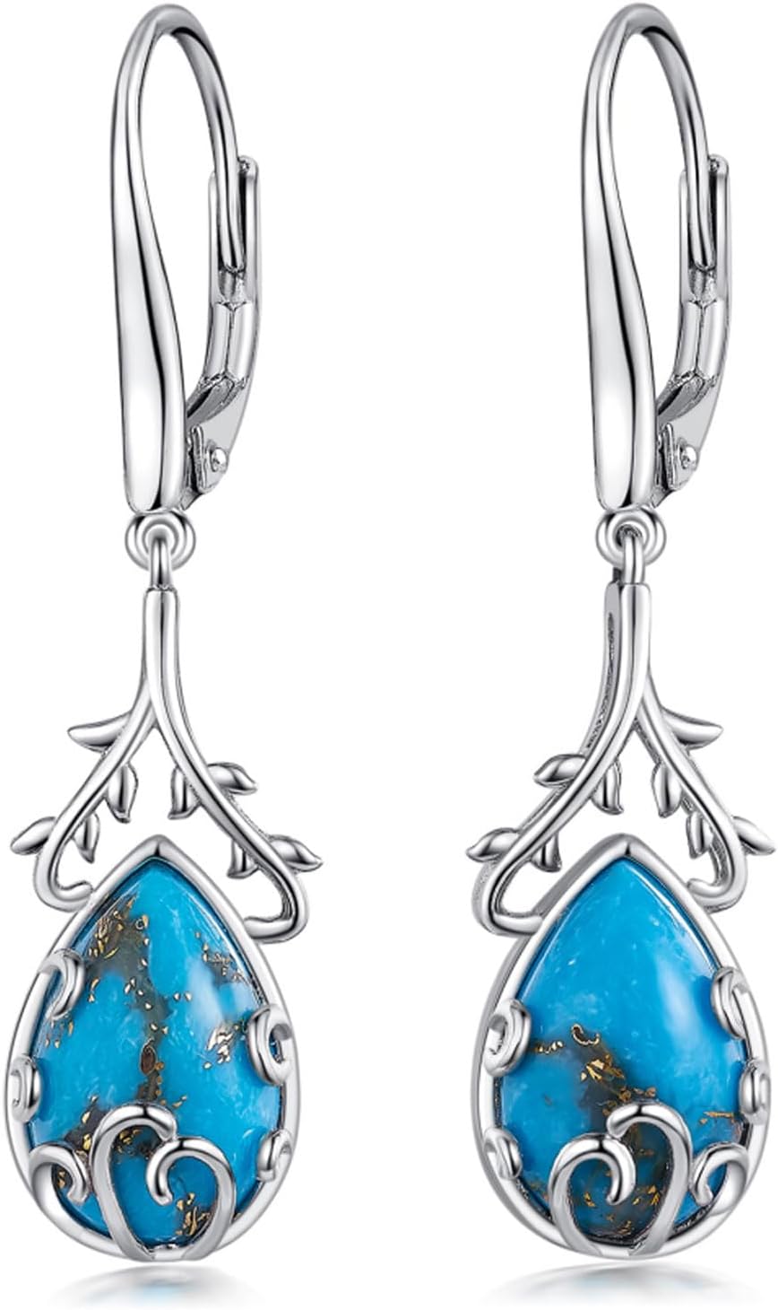 GW Earrings for Women 925 Sterling Silver Earring Dangle Long Drop Jewelry for Lady Mom Best Friend Birthday