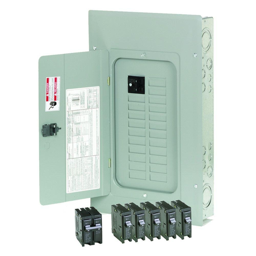 Eaton Corporation Br2020B100V Main Breaker Installed Load Center, 100-Amp