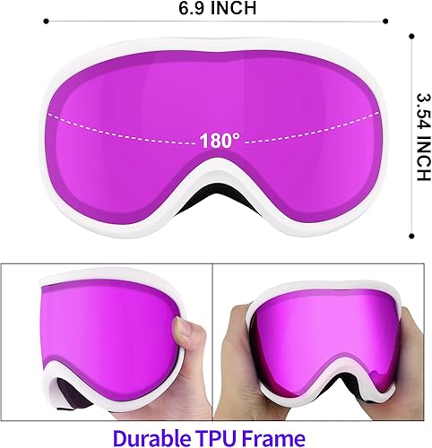 Miniatura 3 de Supertrip - Lentes de esquí para nieve, 100% antivaho, protección UV, snowboard, esquí