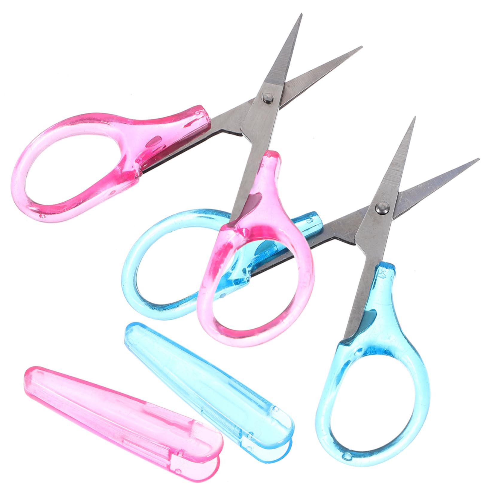 Gadpiparty 5 Ensembles Ciseaux Avec Couverture Protectrice Ciseaux De Bricolage De Tissu Couture De Bureau Outils De Coupe D'artisanat 2 Pièces * 5