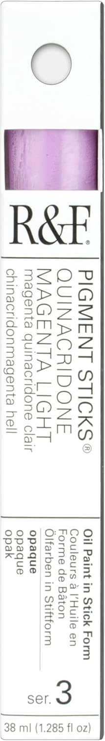 R&F Handmade Paints - Professional Oil Pigment Stick, Quinacridone Magenta Light, 38 ml