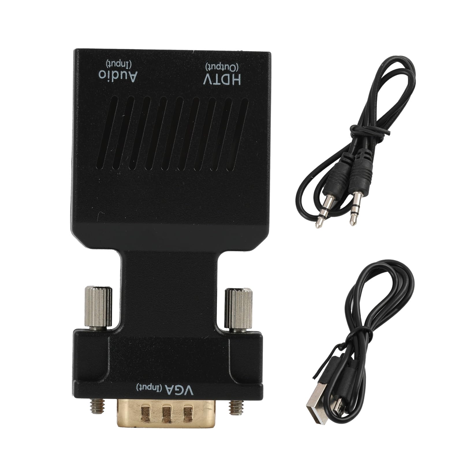Adapter VGA auf HDMI 1080p mit Audiokabel, VGA-Stecker auf HDMI-Buchse, unterstützt HD-Auflösung, für TV, Monitor, Projektor, Audio über 3,5 mm, Plug and Play