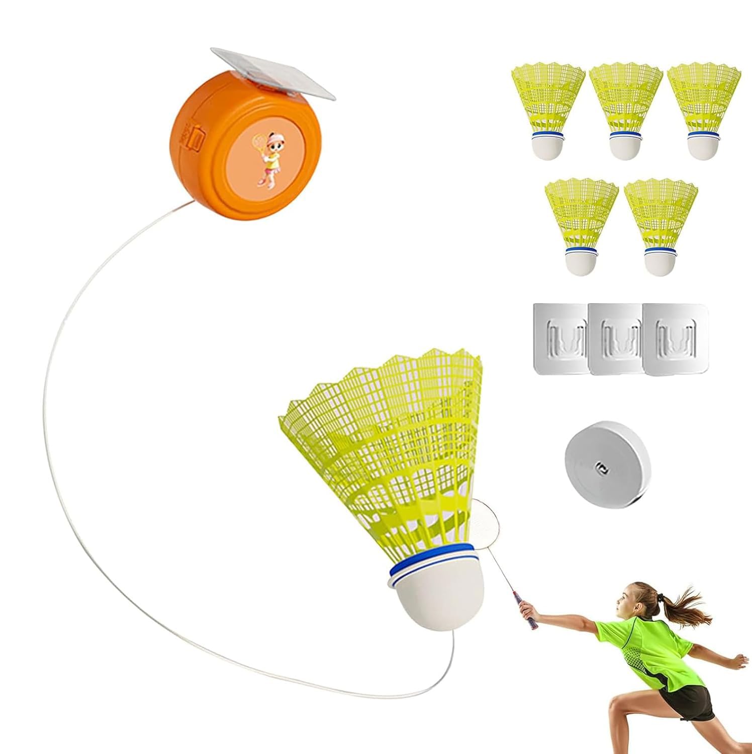 Optifit® Indoor Badminton Training Device Kids Indoor Badminton Toy Self-adhesive Hanging Badminton Training Device Response Training Device with 6 Badmintons and Strings No Badminton Racket (B0CW57MT94) Amazon Price History, Amazon Price Tracker