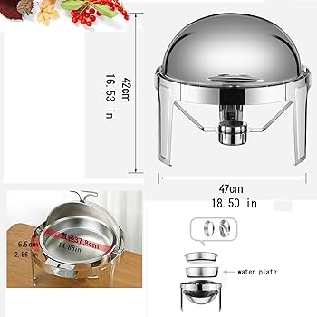 Amazon.co.jp: チェーフィングディッシュ 保温器 6 L サーバー&フード