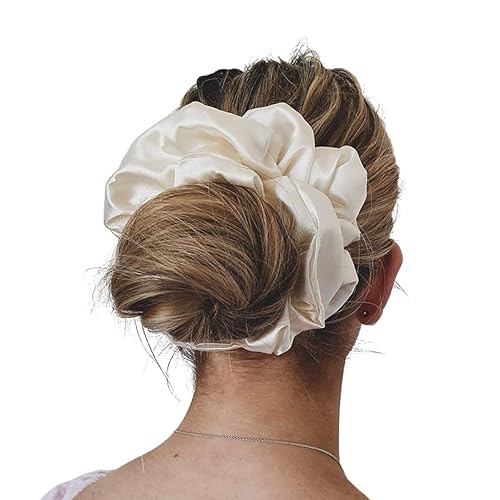 Miniatura 7 de Coleteros de satén extragrandes extragrandes para mujeres y niñas, prevención de encrespamiento, soporte para el cabello para dormir, banda elástica