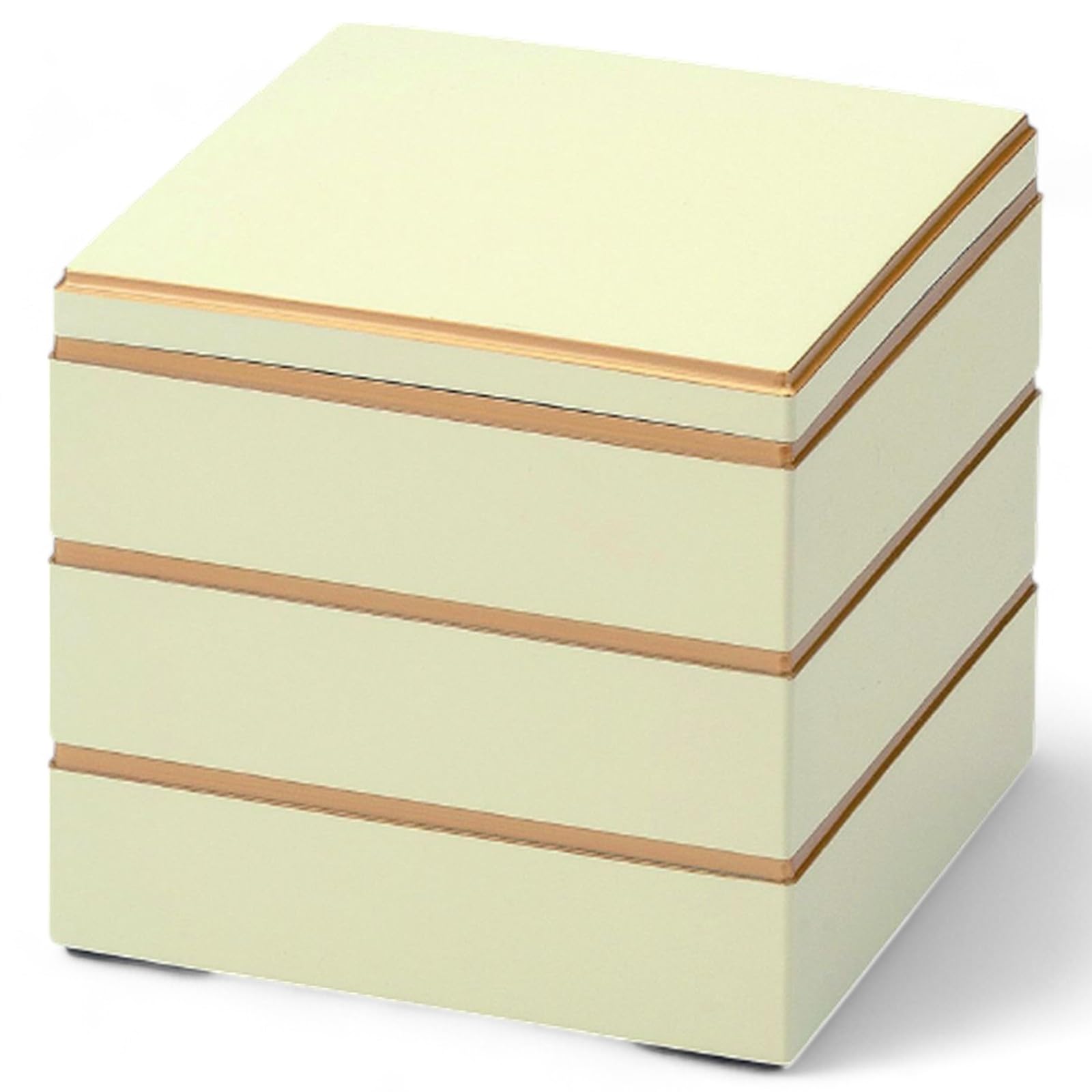 Amazon｜J-kitchens 漆器 重箱 3段 8.5寸 彩校倉 白渕金 25cm