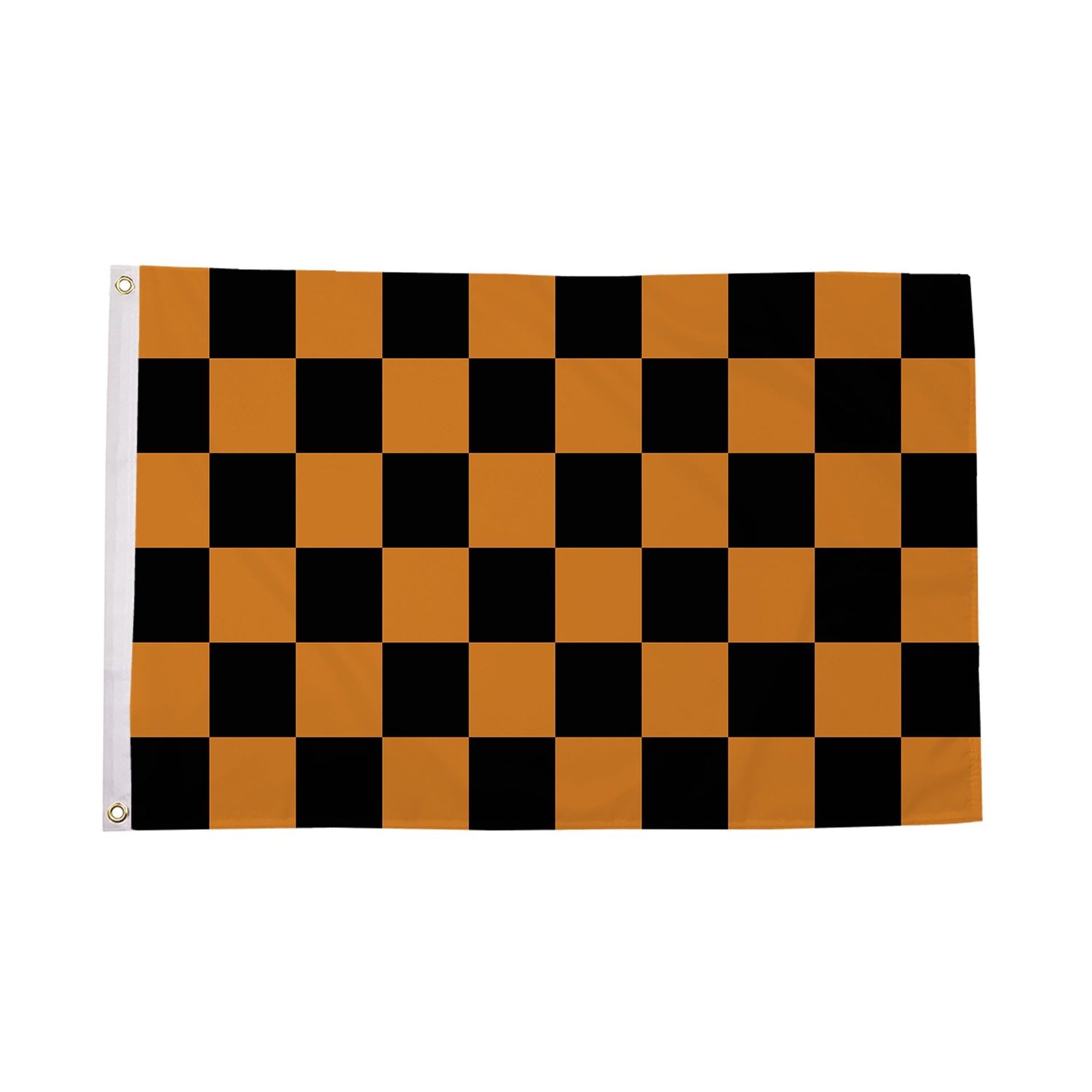 Flagtex Checkered Flag Black Gold 5ft x 3ft (150cm x 90cm) - Racing Flags for Motorsport Events, Team Flags for Outdoor Display, Finish Line Flag for Racing Decorations — image 1
