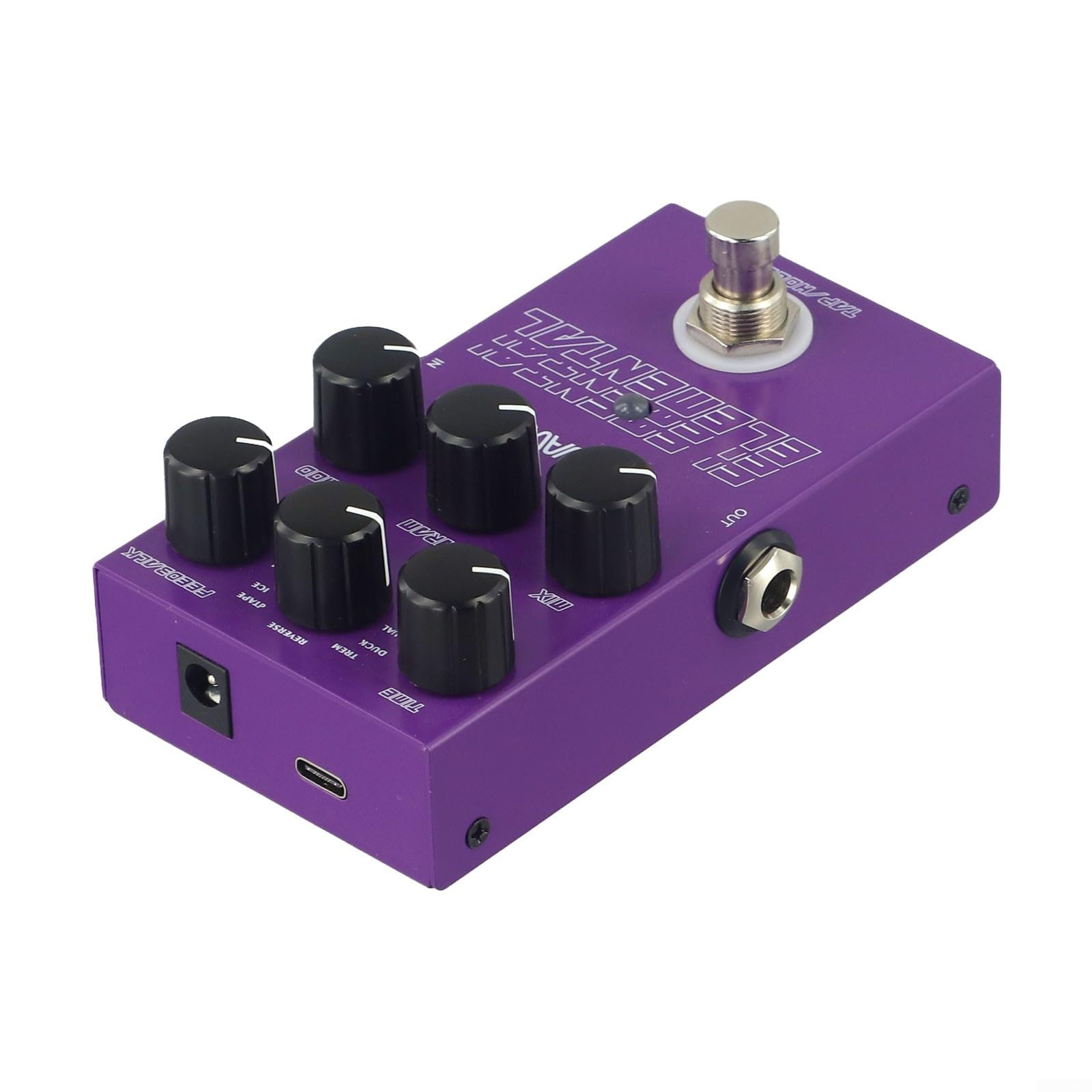 Elemental Digital Delay Pédale pour guitare avec 9 effets et long temps de retard pour des sons captivants