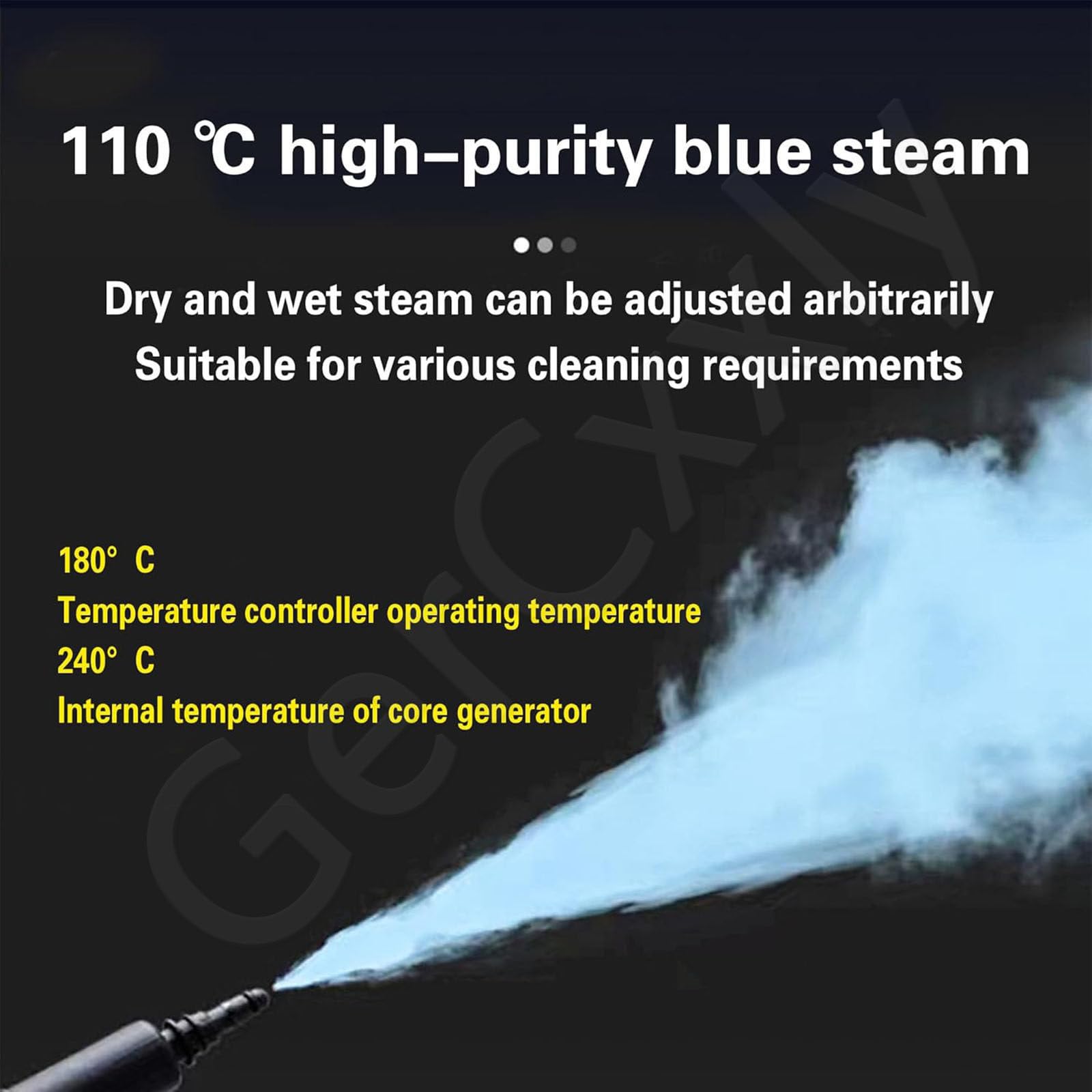 Limpiador a vapor multiusos de 3,5L,Hidrolimpiadora a vapor de alta presión y alta temperatura,Para limpieza de casas, coches, hoteles y aires acondicionados,Calentamiento en 40 segundos Blue