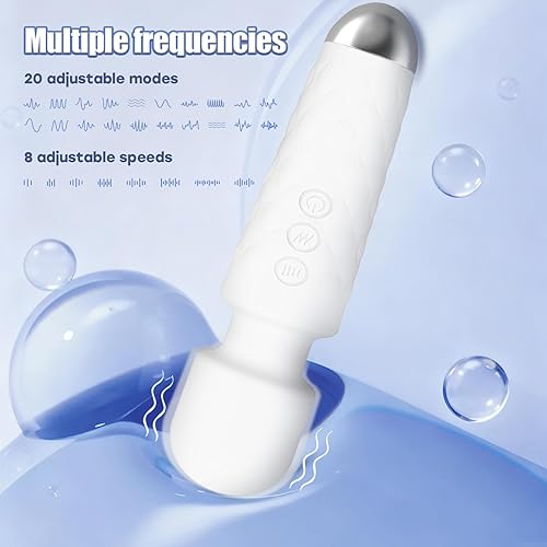 Miniatura 2 de Mini masajeador mejorado, potente, silencioso, portátil, múltiples velocidades y modos (blanco)